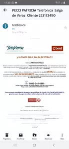Me quieren cobrar una deuda de telefónica que ya cancele en 2018 por mail