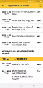 Ctp cpi correo argentino sin notificación de arribo al pais y demora