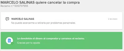 No sacan reclamo iniciado por el comprador