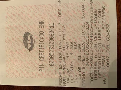 El pin para certificado de libertad no aparece y no se puede descargar