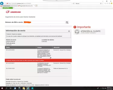 No me entregaron tarj de crédito-mala comunicación
