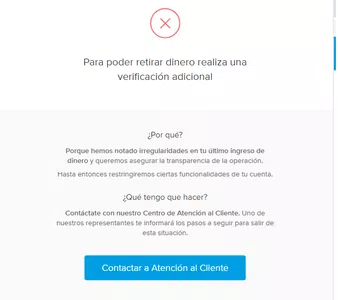 Cuenta suspendida