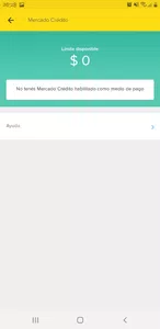Mercado crédito habilitado despareció de mi cuenta