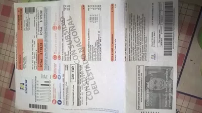 Descuento por ahorro de cosumo, factura con error