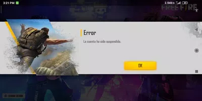 Se suspendió mi cuenta quiero jugar free fire me gusta el juego