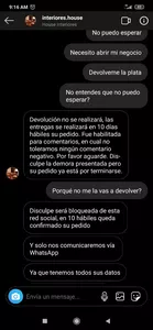 No entregan lo que pague, ni me quieren devolver mi dinero