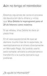 No devuelven mi pago con debito