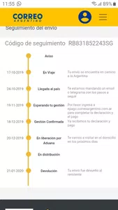 Correo argentino no me entregó mi compra puerta a puerta