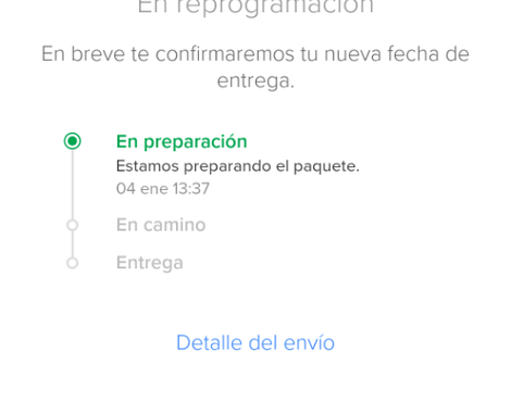 No me llega el producto con entrega full