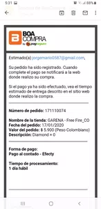 Recarga de diamantes