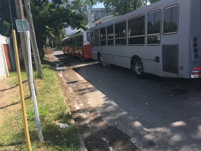 Micros  estacionados las 24 horas